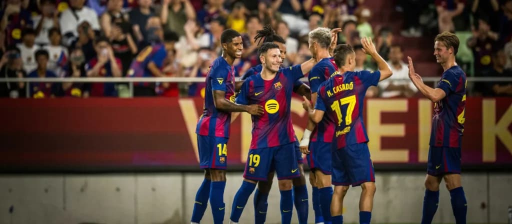 Barcelona arrasa 3-1 con Vissel Kobe en su primer partido de pretemporada
