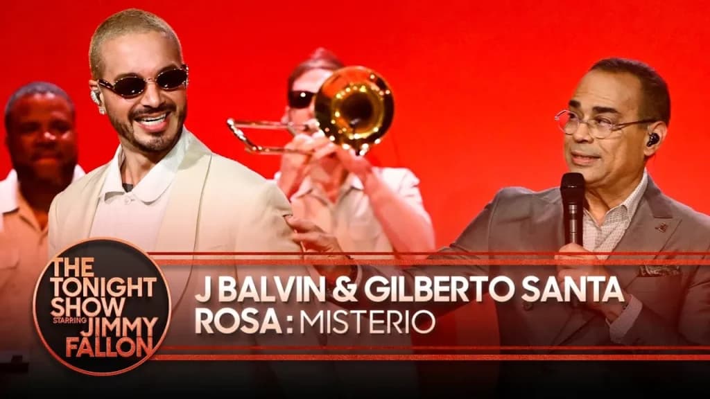 J Balvin y Gilberto Santa Rosa brillan en el Tonight Show