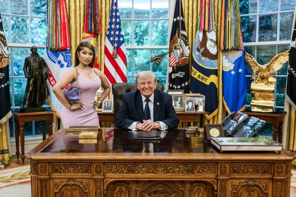 Trump elogia a Nicki Minaj en su visita a Washington