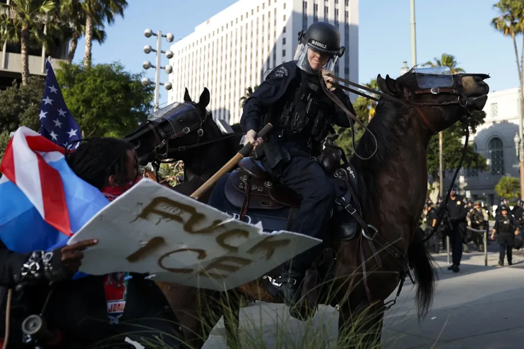 Protesta de manifestantes contra ICE