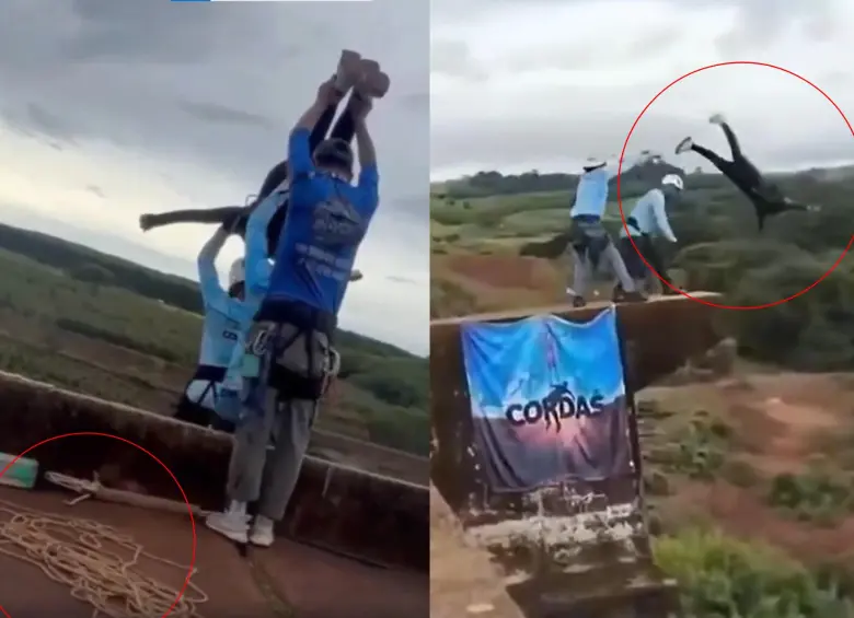 tragedia en bungee jumping