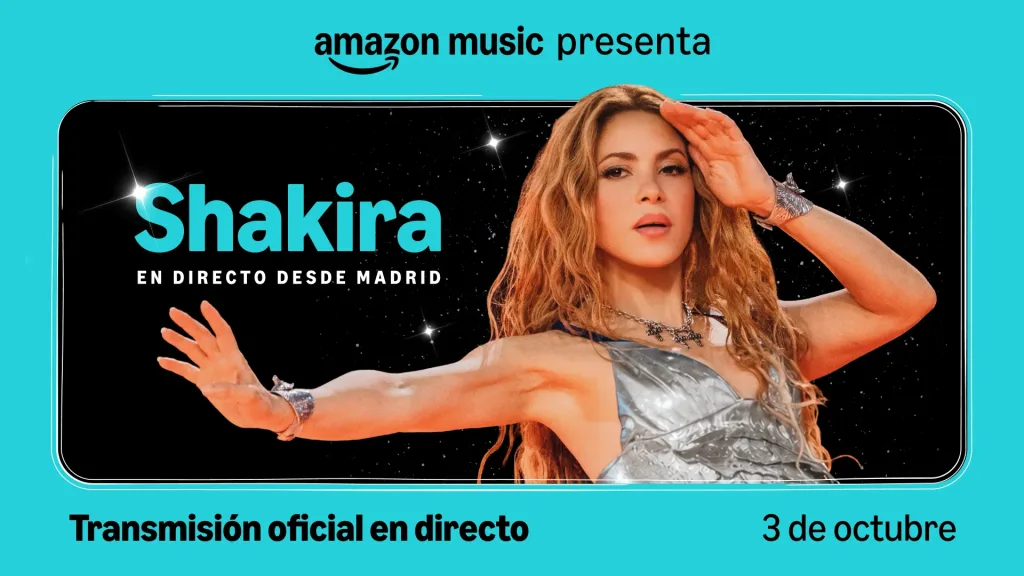 Shakira y Amazon Music se unen para un 'livestream global' desde Madrid