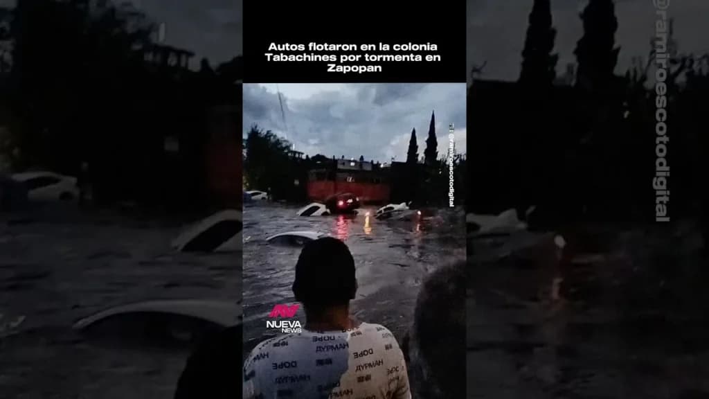 Autos flotantes en la colonia Tabachines: Lo que causo la tormenta en Zapopan