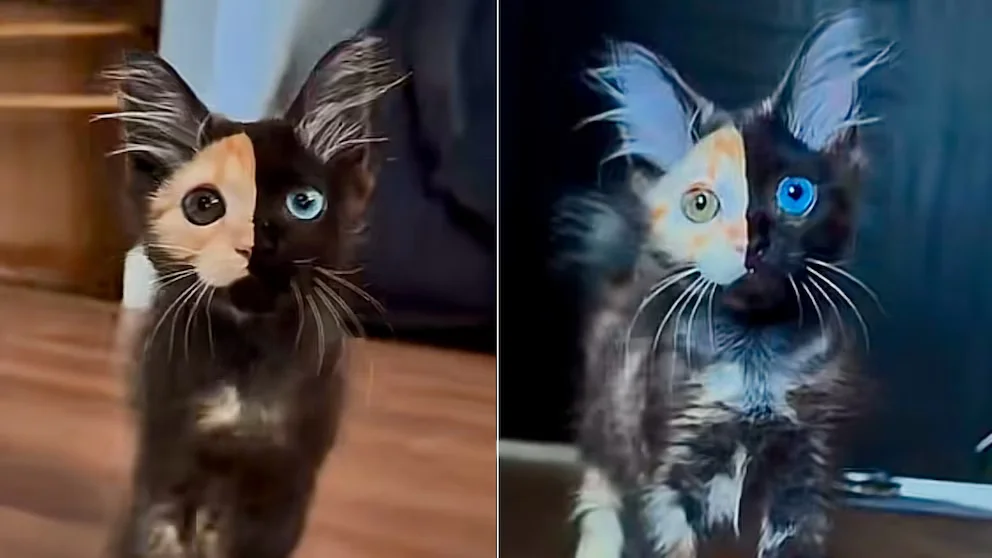 Gato con “dos caras” se vuelve viral: ¿Qué es el quimerismo felino?