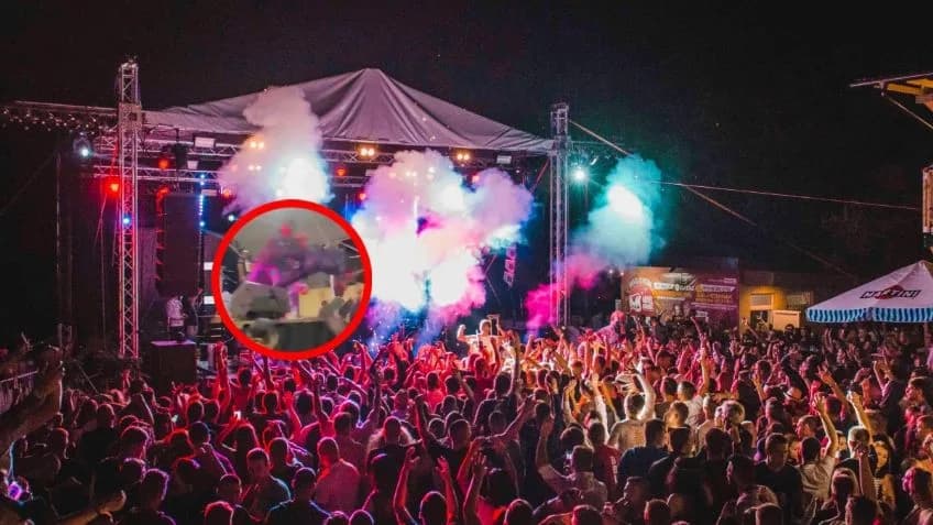 Banda musical lanza a persona con discapacidad del escenario