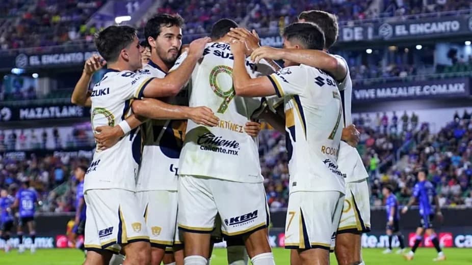 Pumas arrasa como visitante contra Mazatlán en la Jornada 8
