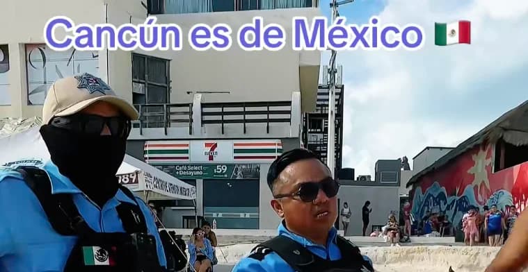 Prohíben a turista tener la bandera de México en Cancún