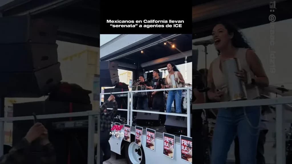 ICE recibe ‘serenata’ de mexicanos en California