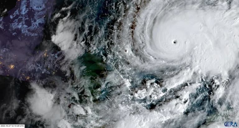 Huracán Melissa pone en alerta a Jamaica y Cuba